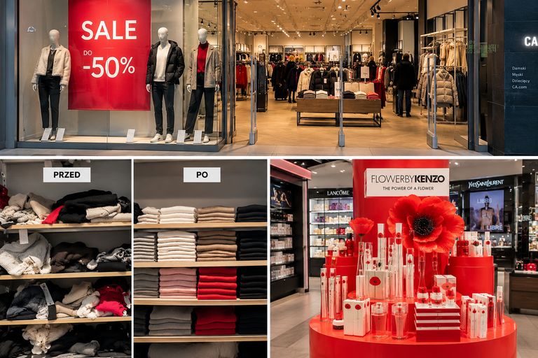 kolor w visual merchandisingu przyciąga uwagę klienta